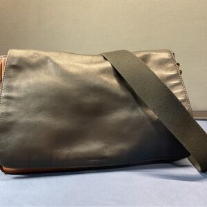 Coach Men’s Bleecker Leather Colorblock Courier Bag 71424
